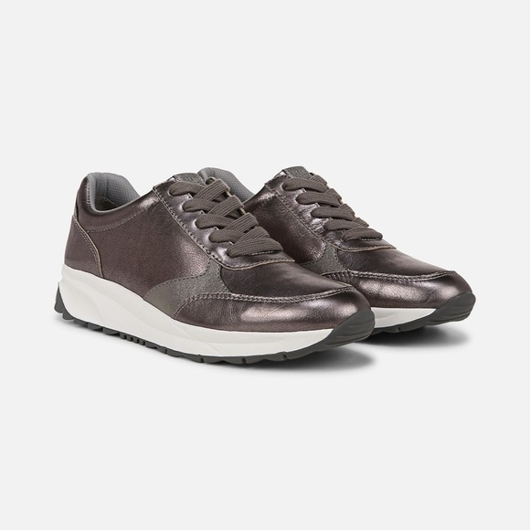 Women’s Naturalizer Shay Lace Up Sneakers - Pewter Leather - Picture 1 of 9
